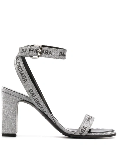 Shop Balenciaga Women's Silver Polyurethane Sandals