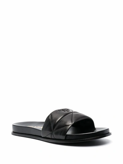 Shop Prada Women's Black Leather Sandals