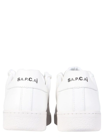 Shop Apc A.p.c. Women's White Leather Sneakers