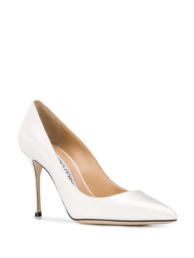 Shop Sergio Rossi Women's White Leather Pumps