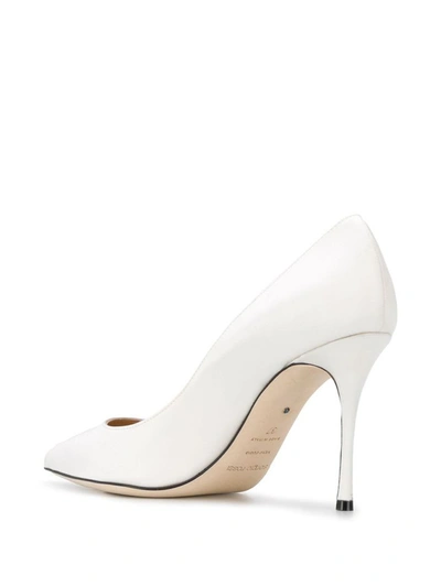 Shop Sergio Rossi Women's White Leather Pumps