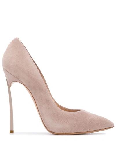 Shop Casadei Women's Pink Suede Pumps