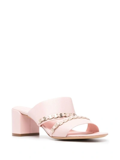 Shop Ferragamo Salvatore  Women's Pink Leather Sandals