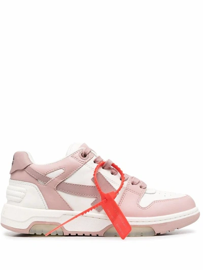 Shop Off-white Women's Pink Leather Sneakers
