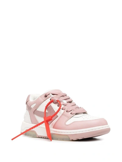 Shop Off-white Women's Pink Leather Sneakers