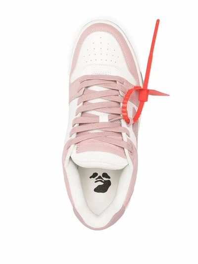 Shop Off-white Women's Pink Leather Sneakers
