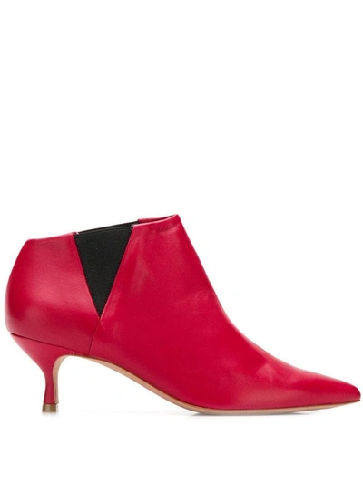 Shop Golden Goose Women's Red Leather Ankle Boots