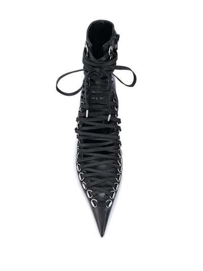 Shop Balenciaga Women's Black Leather Ankle Boots