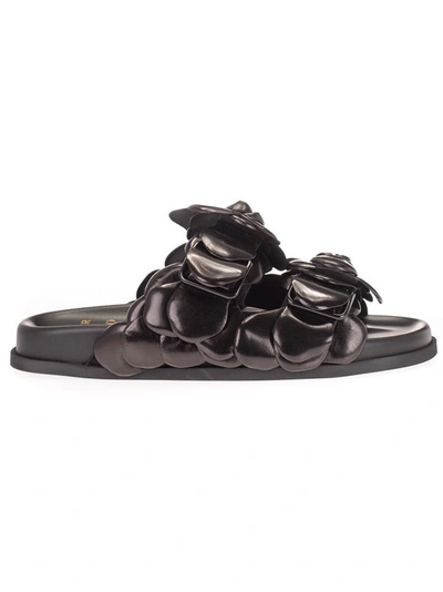 Shop Valentino Garavani Women's Black Leather Sandals