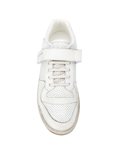 Shop Saint Laurent Women's White Leather Sneakers