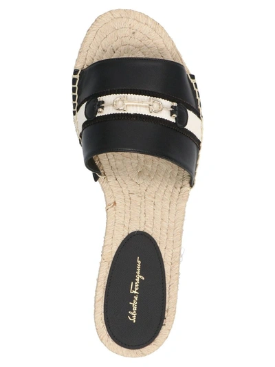 Shop Ferragamo Salvatore  Women's Black Other Materials Sandals