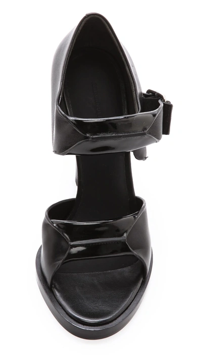 Shop Alexander Wang Kai Rubberized Sandals In Black