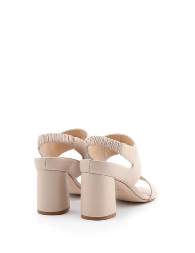 Shop Stuart Weitzman Women's Beige Leather Sandals