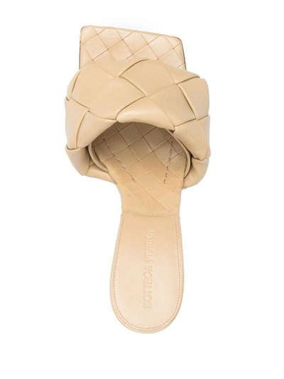 Shop Bottega Veneta Women's Beige Leather Sandals