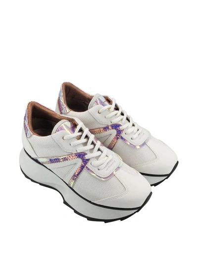 Shop Alexander Smith Women's White Synthetic Fibers Sneakers