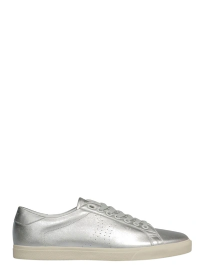 Shop Celine Céline Women's Silver Leather Sneakers