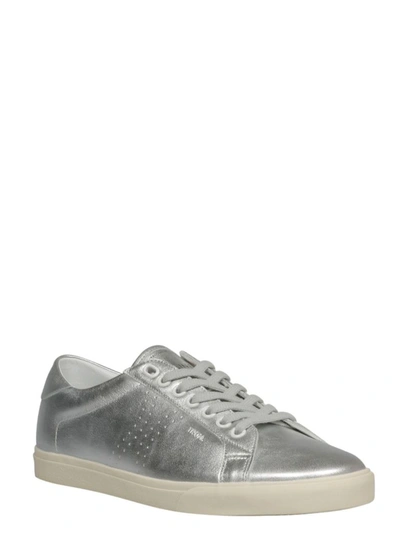 Shop Celine Céline Women's Silver Leather Sneakers