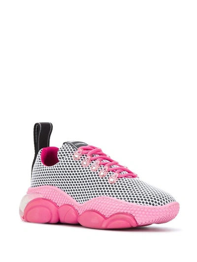 Shop Moschino Women's Pink Polyester Sneakers