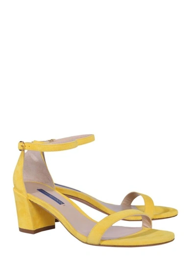 Shop Stuart Weitzman Women's Yellow Leather Sandals