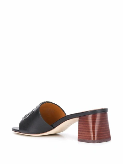 Shop Tory Burch Women's Black Leather Sandals