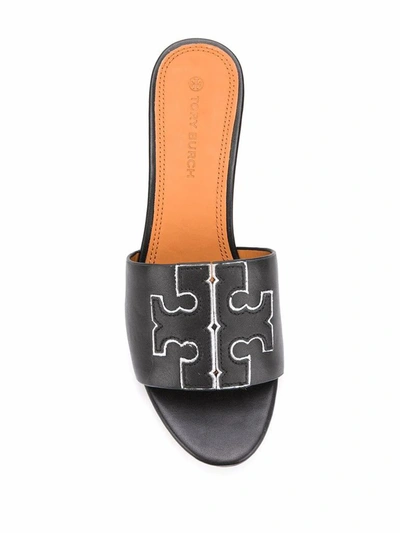 Shop Tory Burch Women's Black Leather Sandals