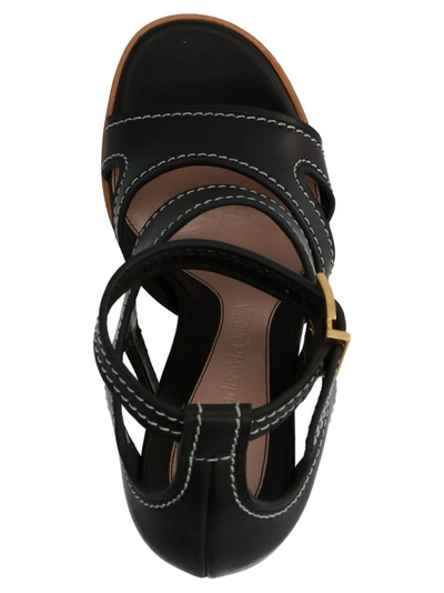Shop Alexander Mcqueen Women's Black Sandals