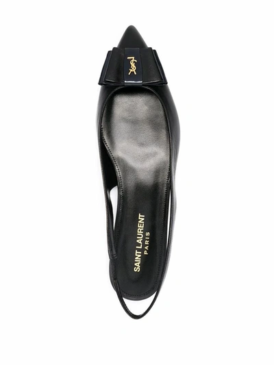 Shop Saint Laurent Women's Black Leather Heels