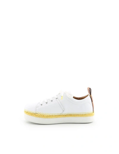 Shop See By Chloé Women's White Leather Sneakers