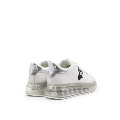 Shop Karl Lagerfeld Women's White Leather Sneakers