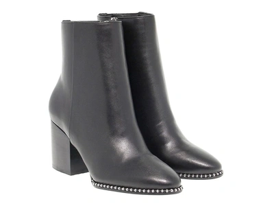 Shop Guess Women's Black Leather Ankle Boots