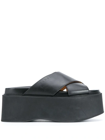 Shop Marni Women's Black Leather Sandals