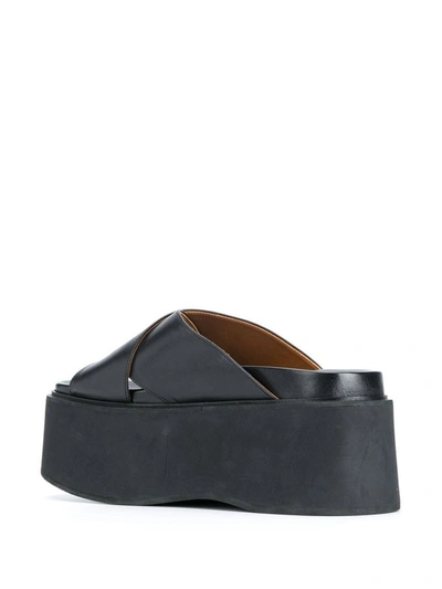 Shop Marni Women's Black Leather Sandals