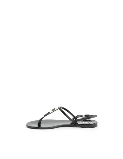 Shop Karl Lagerfeld Women's Black Rubber Flip Flops