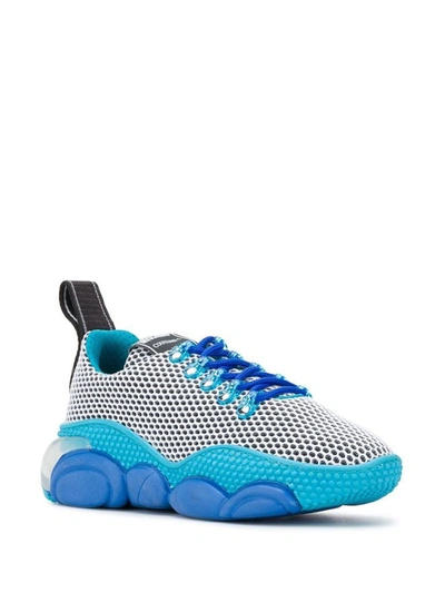 Shop Moschino Women's Blue Polyester Sneakers