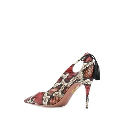 Shop Aquazzura Women's Red Leather Pumps