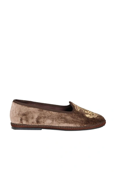 Shop Etro Women's Brown Viscose Loafers