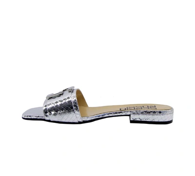 Shop Sergio Rossi Women's Silver Leather Sandals