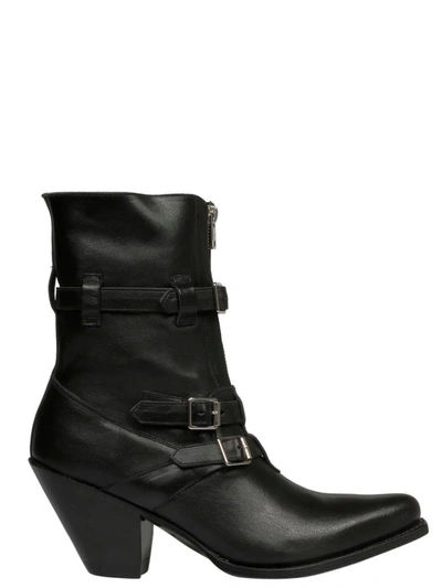 Shop Celine Céline Women's Black Leather Ankle Boots