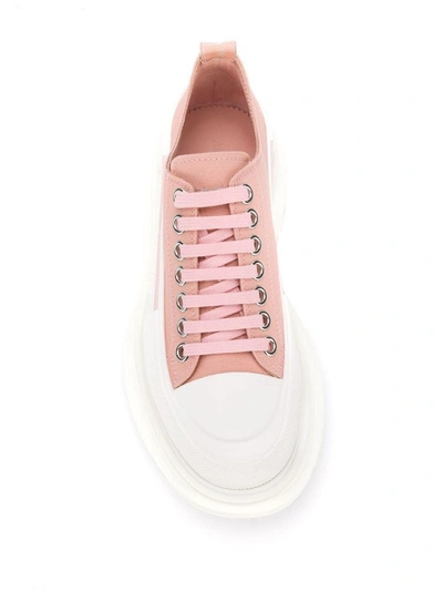 Shop Alexander Mcqueen Women's Pink Cotton Sneakers