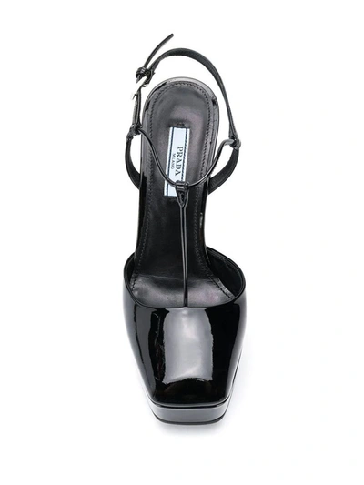 Shop Prada Women's Black Leather Sandals