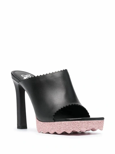 Off-white Sponge High-heel Mules In Black