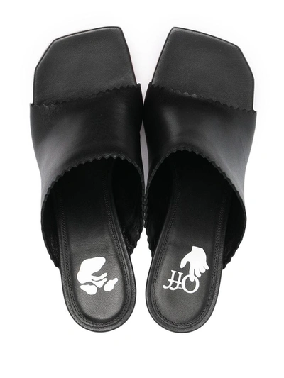 Off-white Sponge High-heel Mules In Black