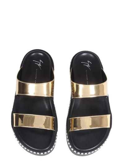 Shop Giuseppe Zanotti Design Women's Gold Other Materials Sandals