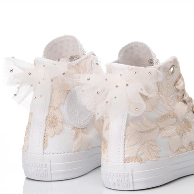 Shop Converse Women's White Fabric Hi Top Sneakers