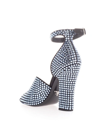 Shop Prada Women's Light Blue Viscose Sandals