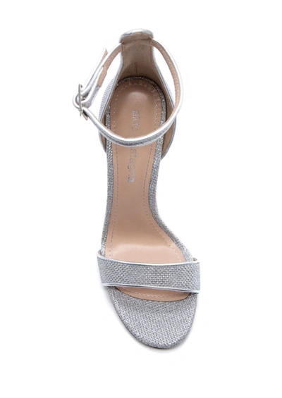Shop Aldo Castagna Women's Silver Leather Sandals