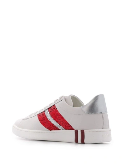 Shop Bally Women's White Leather Sneakers