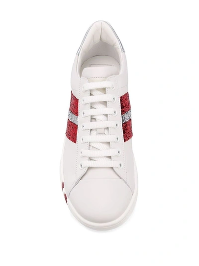 Shop Bally Women's White Leather Sneakers