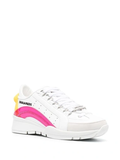 Shop Dsquared2 Women's White Leather Sneakers