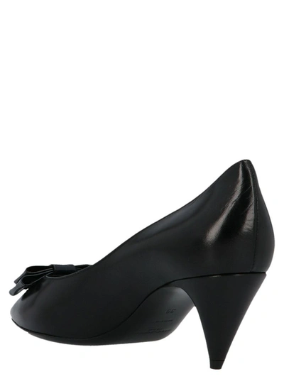 Shop Saint Laurent Women's Black Leather Pumps